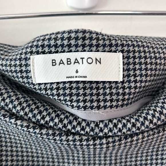 BABATON Aritzia Billy Midi Bodycon Faux Wrap Skirt Houndstooth - Picture 4 of 5